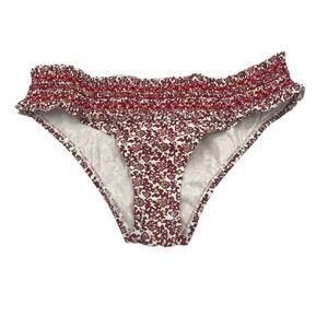 Tory Burch Wild Pansy Mini Costa Ruched Hipster Bikini Bottom XS Euro Resortwear